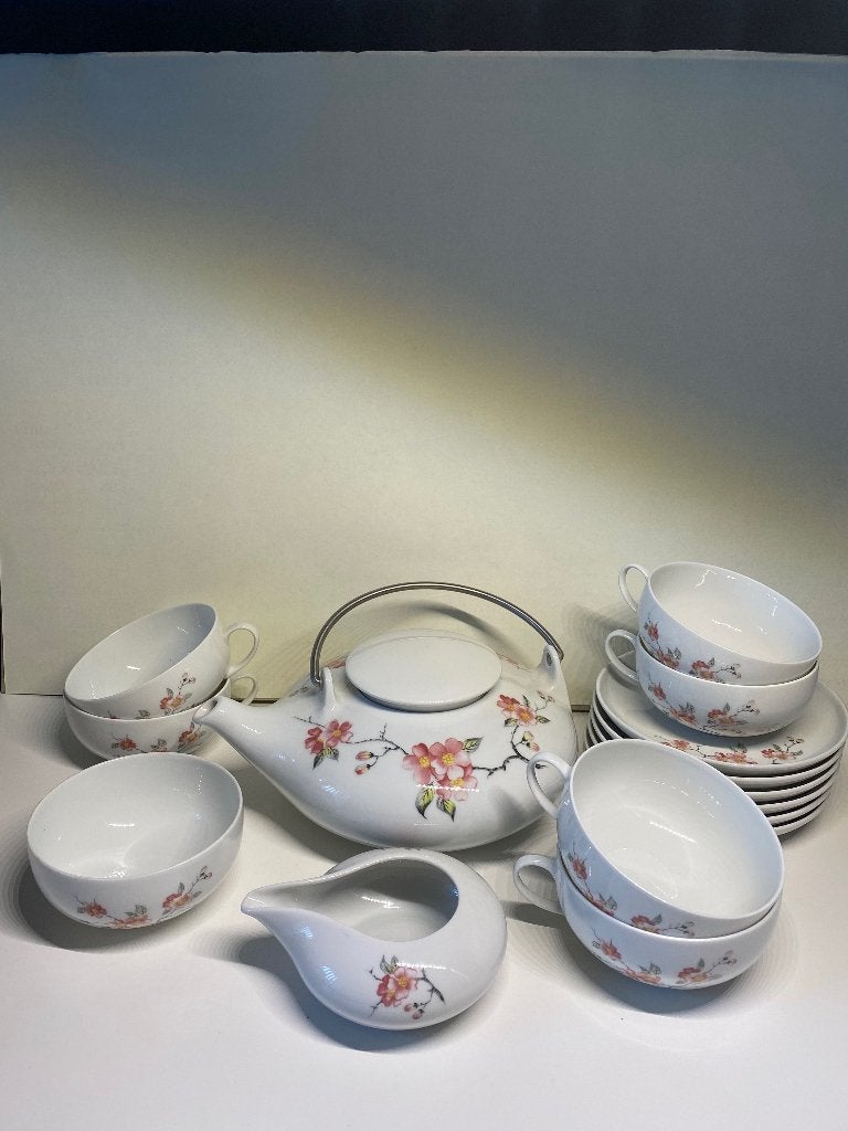 Arzberg 9-delig theeservies/artistiek en stijlvol design, Antiek en Kunst, Antiek | Porselein, Ophalen of Verzenden
