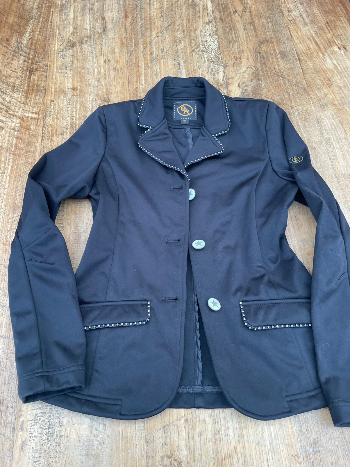 Zwart rijjasje van BR softshell maat 152, Ophalen of Verzenden, Zo goed als nieuw, Dressuur, Bovenkleding