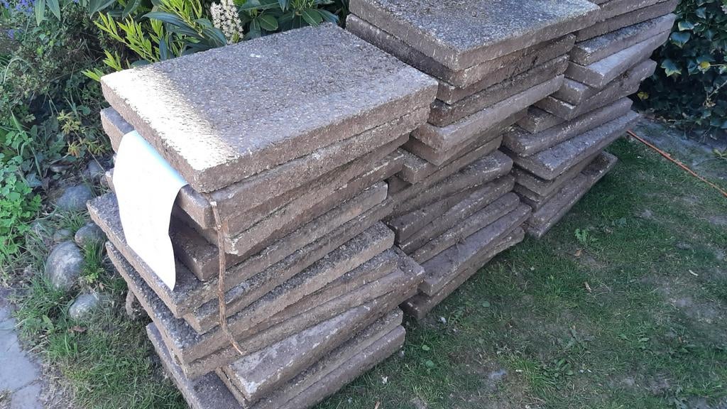 Gebruikte terrastegels, beton, diverse maten, Ophalen, Gebruikt, 5 tot 10 m², Beton