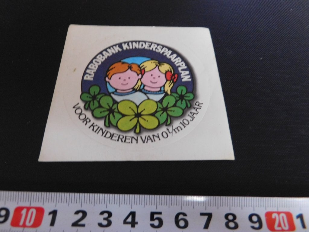 sticker RABOBANK Kinderspaarplan Groot KJ647 *, Verzamelen, Stickers, Ophalen, Zo goed als nieuw