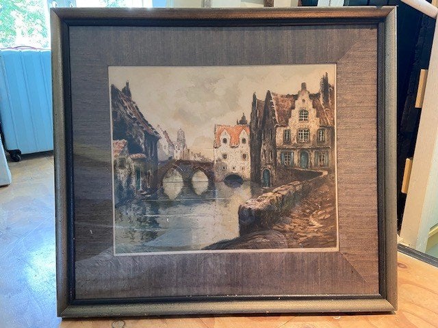 Gesigneerd schilderij, Ophalen, Stads- / dorpsgezicht