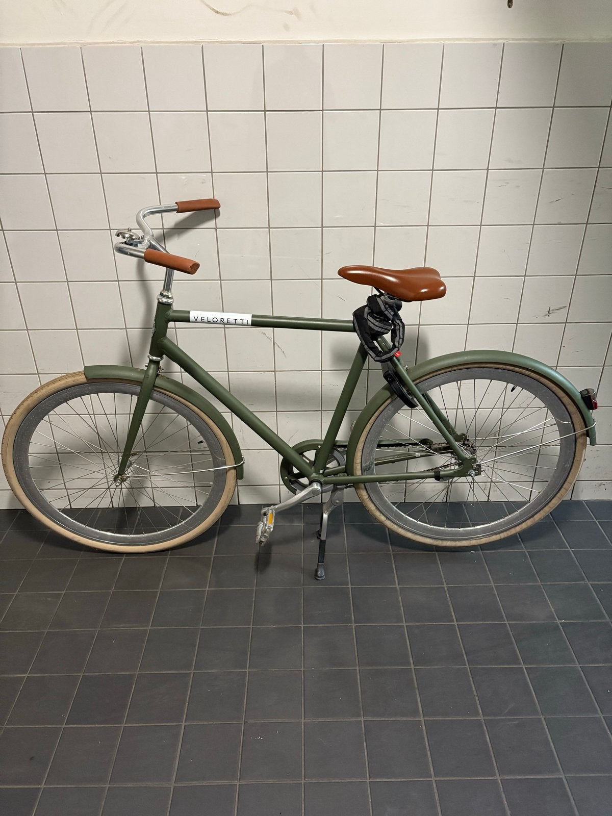 Veloretti Stadsfiets - Mat Groen - Goede Staat, Terugtraprem, Versnellingen, Ophalen, Overige merken