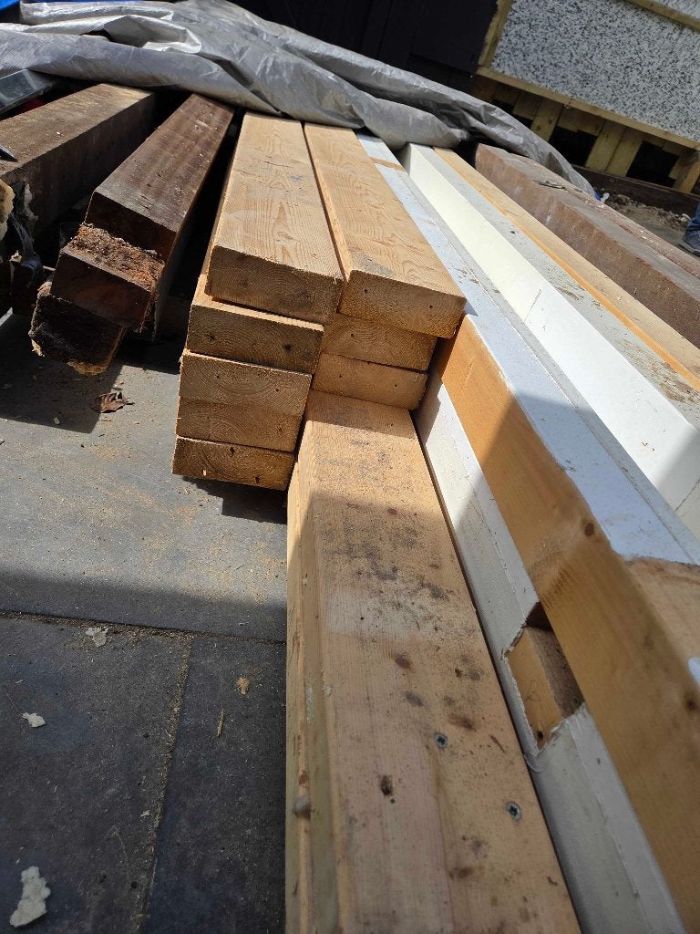 Balken 156x58 (8x 2.88m, 2x 4m), Ophalen, Gebruikt, 250 tot 300 cm, 50 mm of meer
