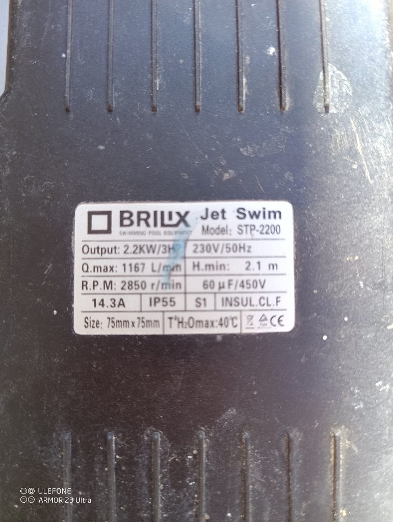 brilix stp 2200 jet-stream pomp met regelkast, Ophalen of Verzenden, Gebruikt, Zwembadpomp