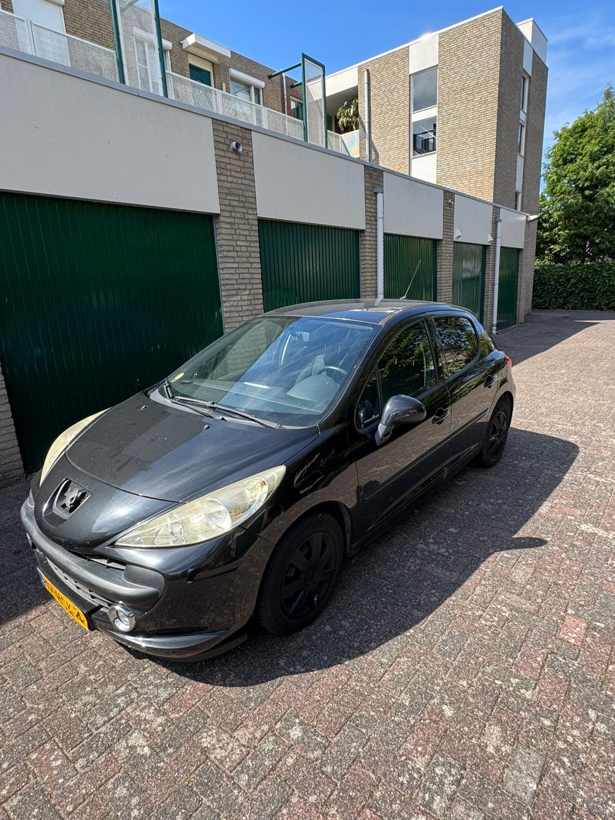Peugeot 207, 5 deurs, zwart,, Auto's, Zwart, Particulier, Te koop, Benzine