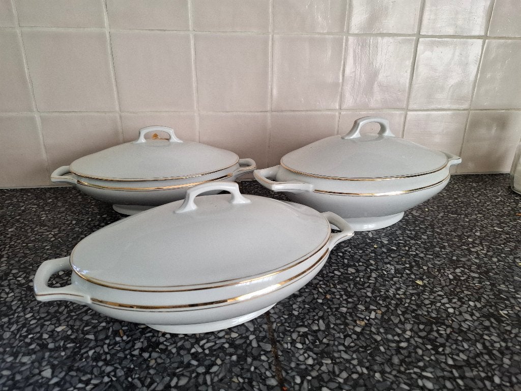 1 soepterrine vintage 2 dekschalen Jager servies, Ophalen