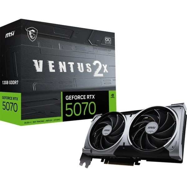 MSI GeForce RTX 5070 Ventus 2X 12GB GDDR7 Videokaart, GDDR, PCI-Express 4, Nieuw, Ophalen of Verzenden