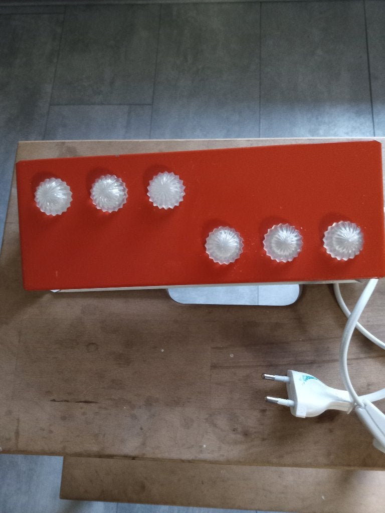 vintage bedlampje oranje met kristallen, Antiek en Kunst, Ophalen of Verzenden