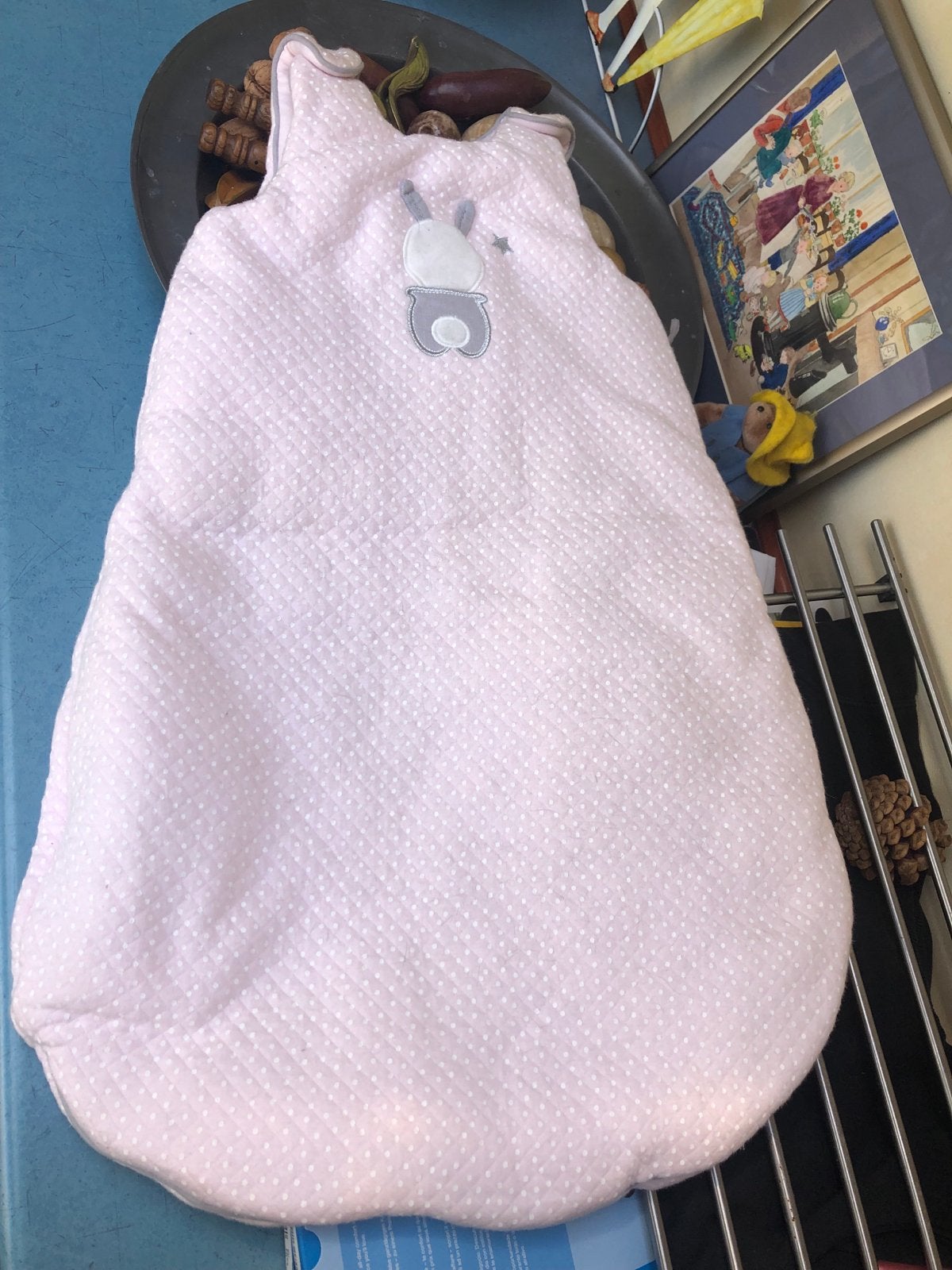 Roze slaapzak met konijntje - Obaïbi (53-68cm), Gebruikt, Roze, Slaapzak, Overige merken