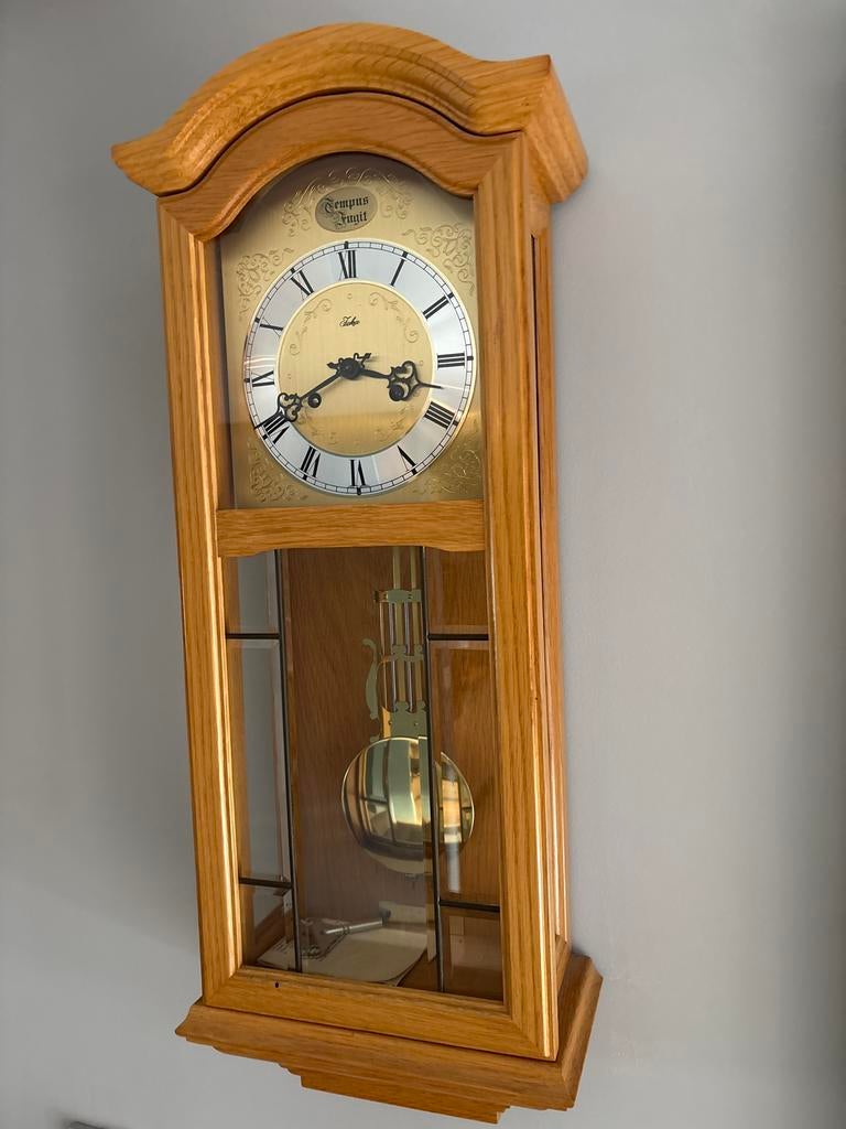 Tempus Fugit wand klok, Antiek en Kunst, Ophalen of Verzenden