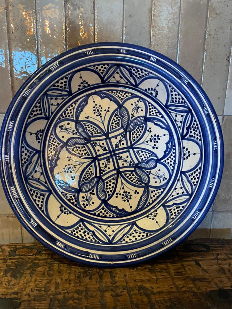 Hele gave grote marrokaans aardewerk, Ophalen, Rond, Zo goed als nieuw, X