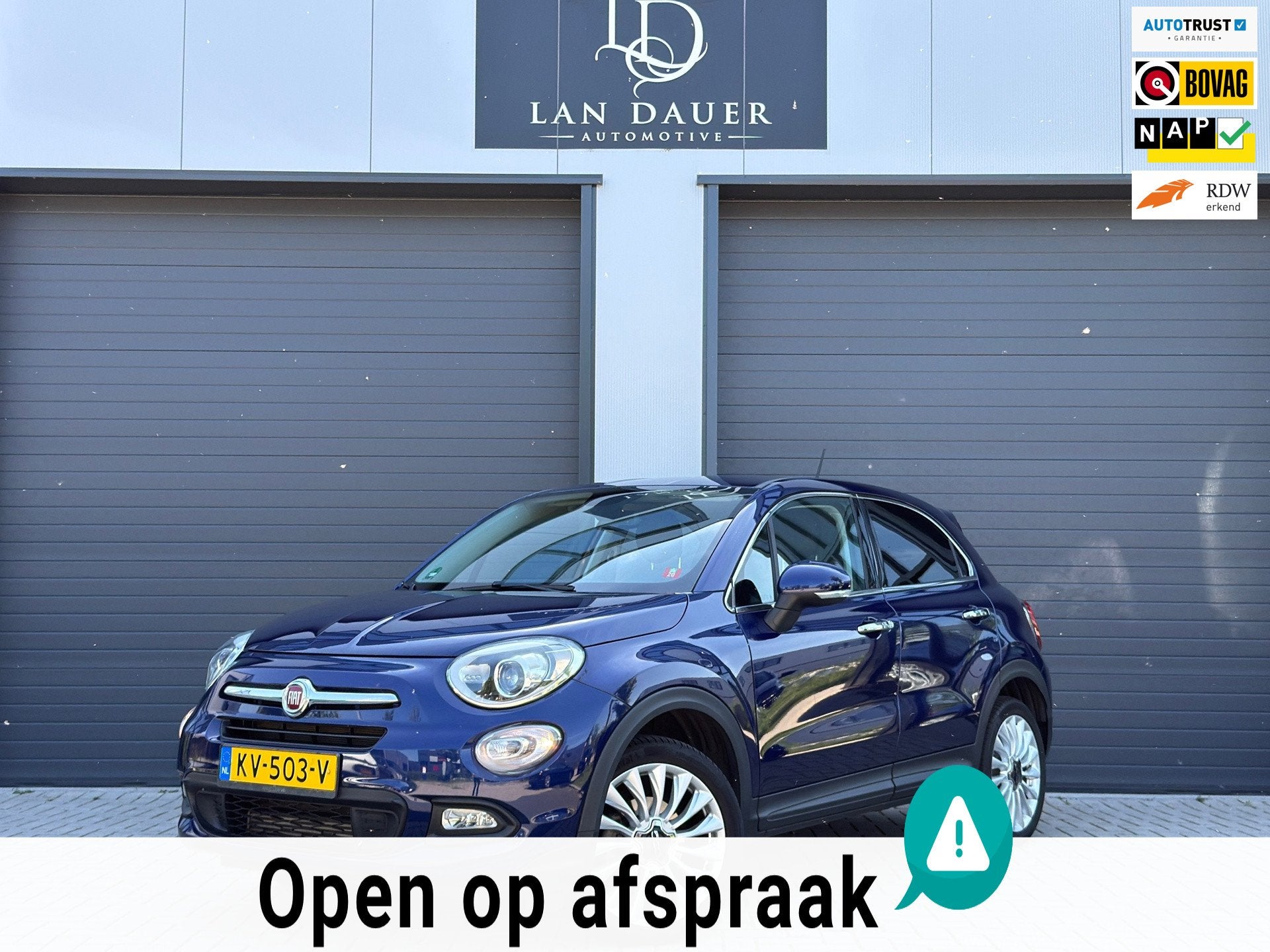 Fiat 500 X 1.4 Turbo MultiAir Lounge/ LAGE KM / NAP / 1E EIG, Auto's, Fiat, Voorwielaandrijving, Gebruikt, 4 cilinders, Blauw