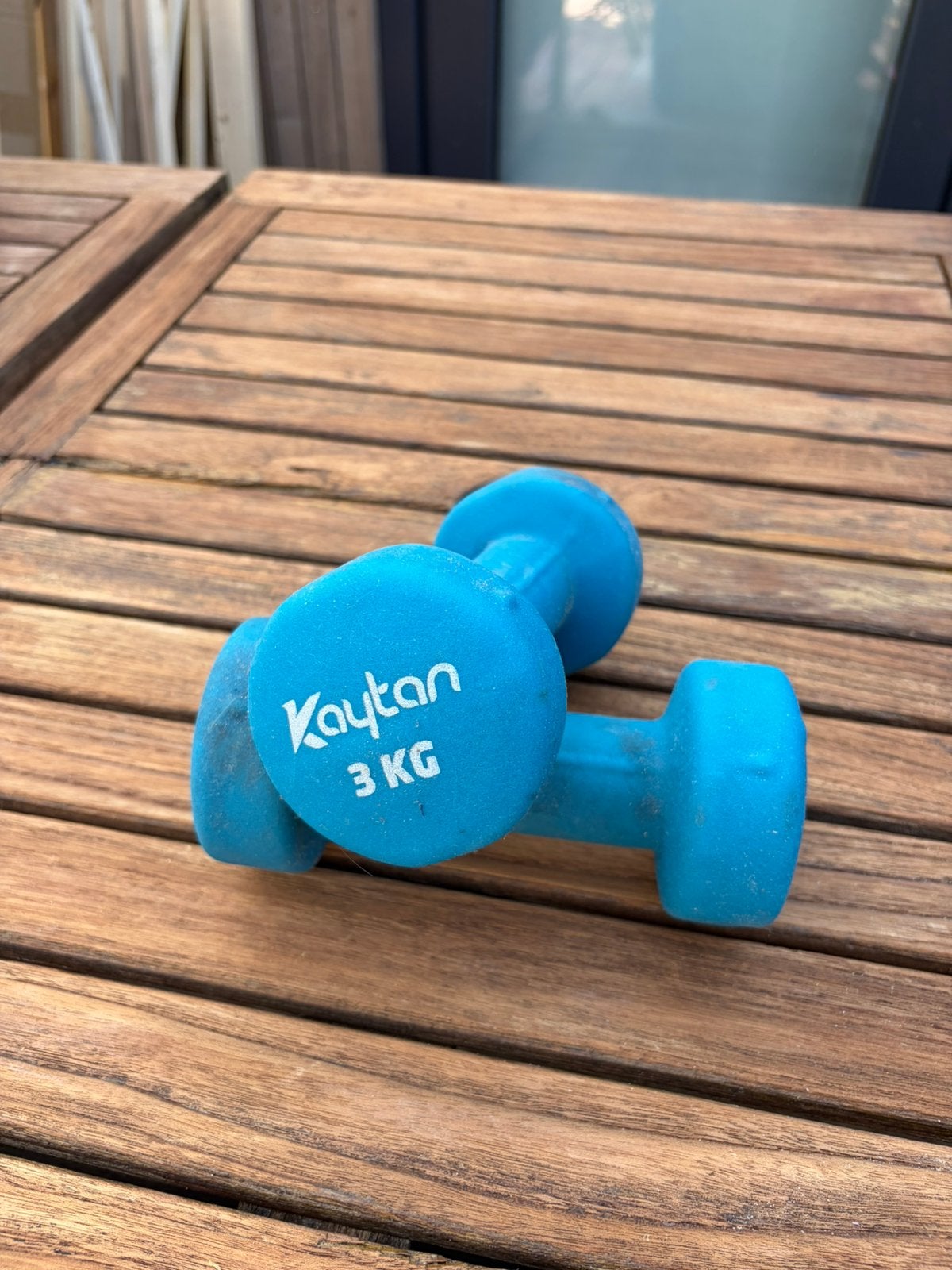 Gewichten 3 kg decathlon, Ophalen, Gebruikt