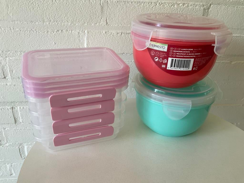 Ernesto nieuwe huishoud plastic bakjes, 2xbowl, 4xplat, Overige typen, Kunststof, Nieuw, Ophalen of Verzenden