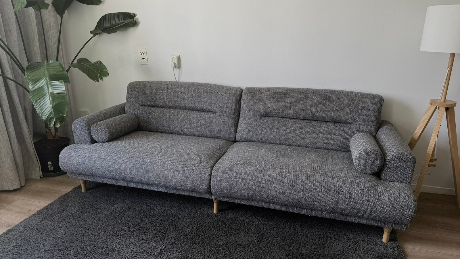 IKEA LÅNGARYD 3-zitsbank grijs, Ophalen, Zo goed als nieuw, 75 tot 100 cm, Stof