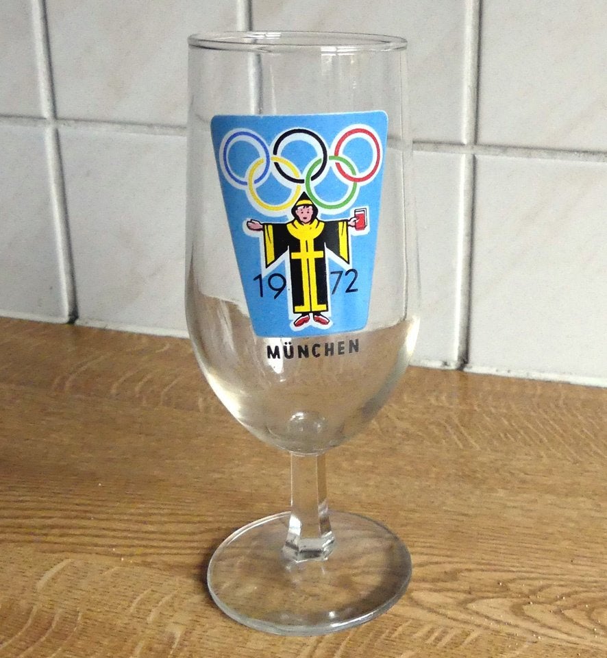 Olympische Spelen München 1972 glas, Glas of Glazen, Ophalen of Verzenden, Overige stijlen, Glas