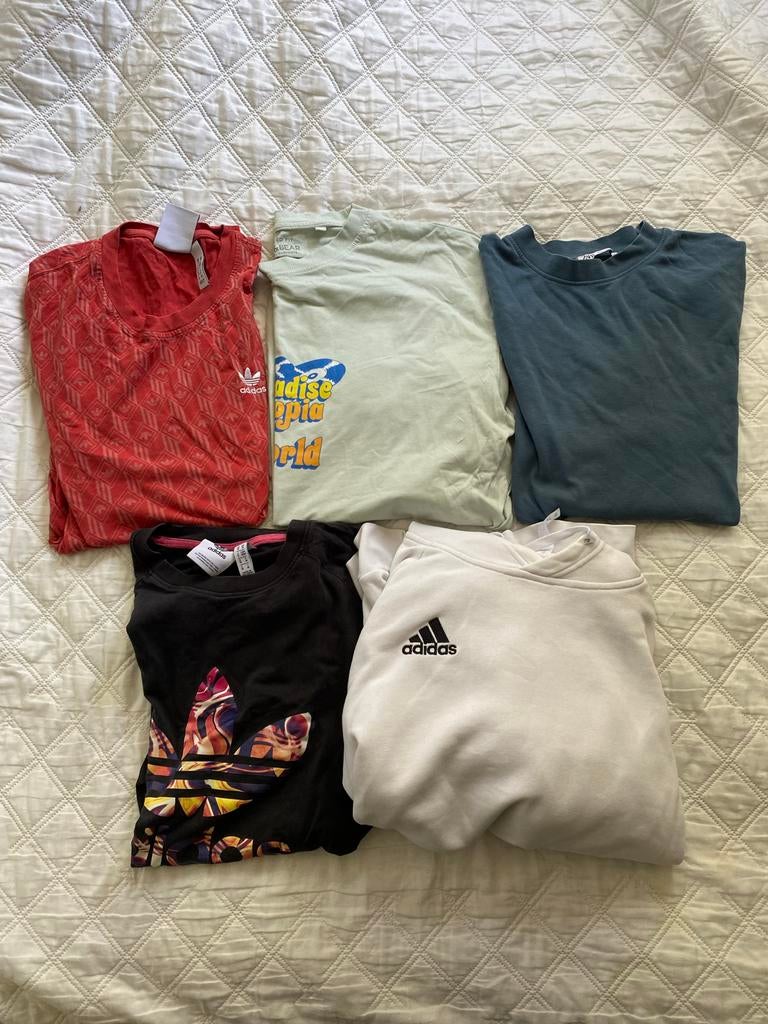 Kledingpakket: 5 T-shirts en 1 hoodie, Ophalen of Verzenden, Gedragen, Overige maten, Overige kleuren