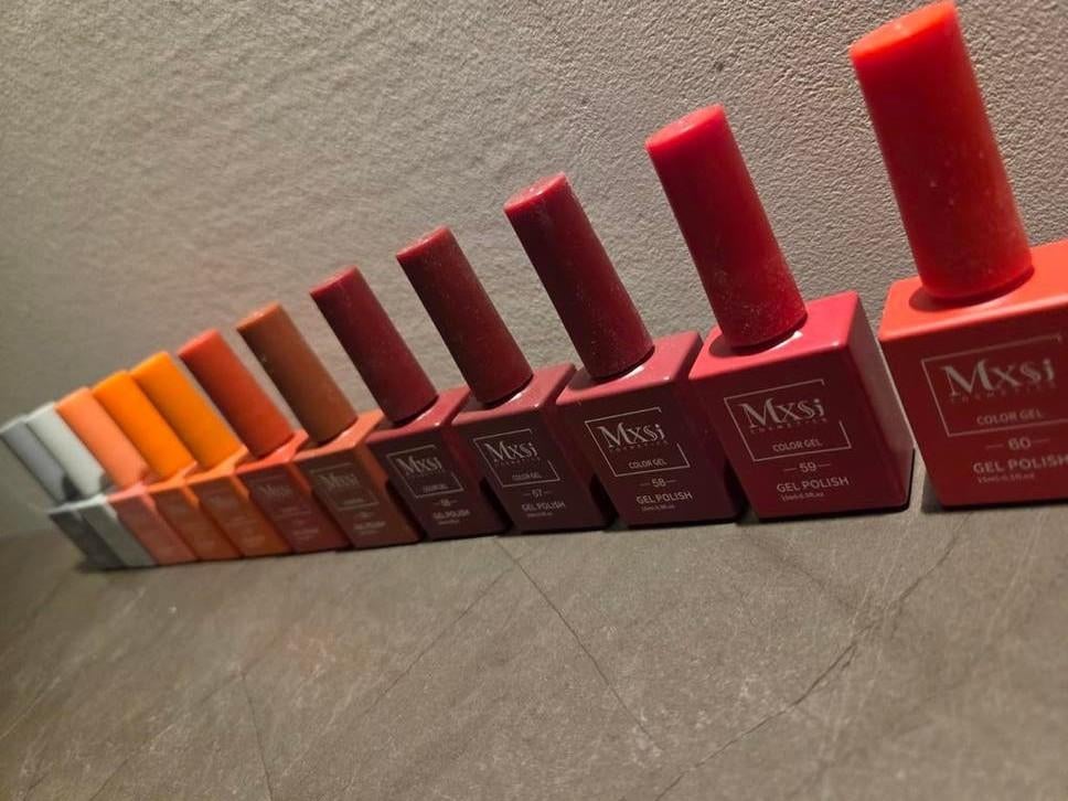 MXSI Cosmetics gel nagellak set 12 stuks, kleurnr. 49-60, Nieuw, Ophalen of Verzenden, Grijs, Handen en Nagels