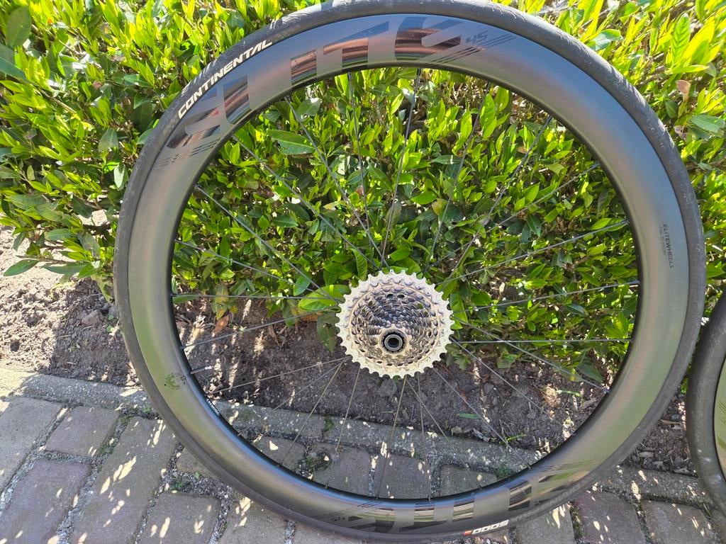 Carbon wielset 45 mm hoog met  ceramische lagers, Ophalen, Carbon