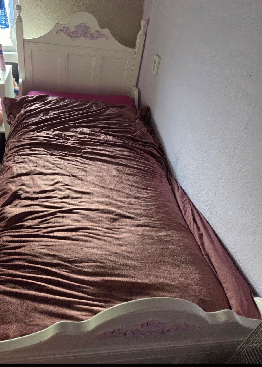 Bopita Barok eenpersoonsbed met lattenbodem en matras, Ophalen, Gebruikt, Barok, Eenpersoons