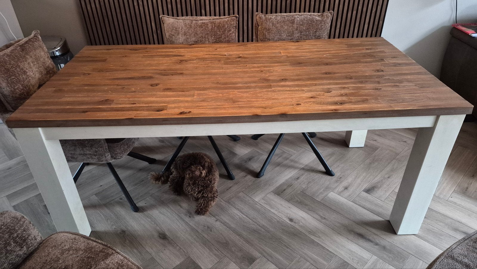 ruime eettafel te koop t.e a.b., Ophalen, Gebruikt, 50 tot 100 cm, 150 tot 200 cm