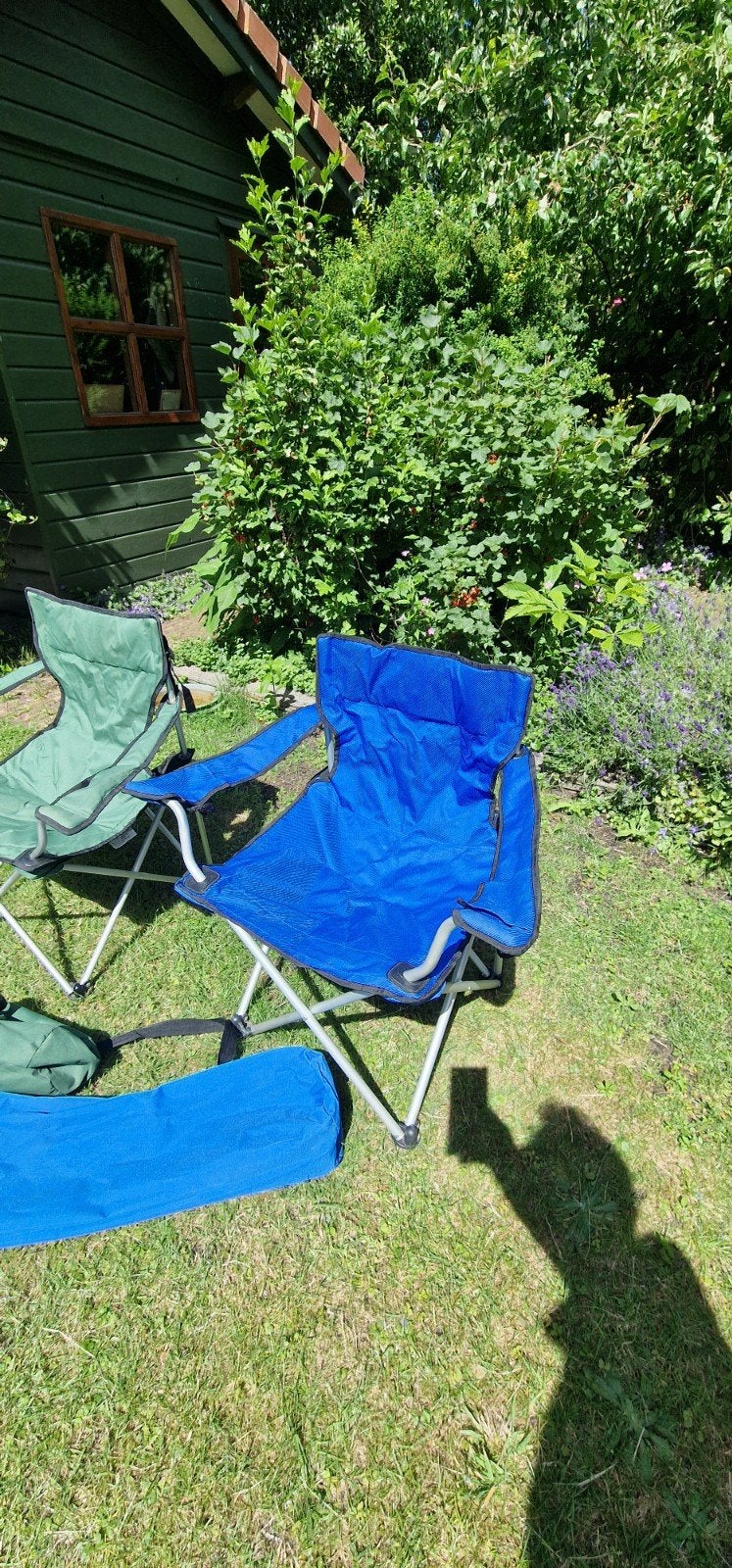 Kampeer stoelen. Blauwe stoelen gekocht bij Bever, Ophalen, Zo goed als nieuw, Campingstoel