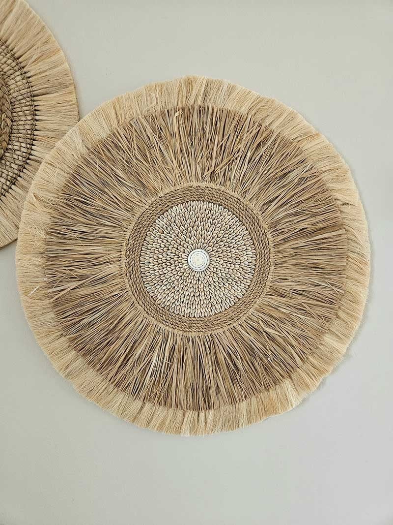 wanddecoratie nanas schelpen 2 uit Bali, Boho, Ophalen of Verzenden, Wandbord of Wandpaneel, Tropical home