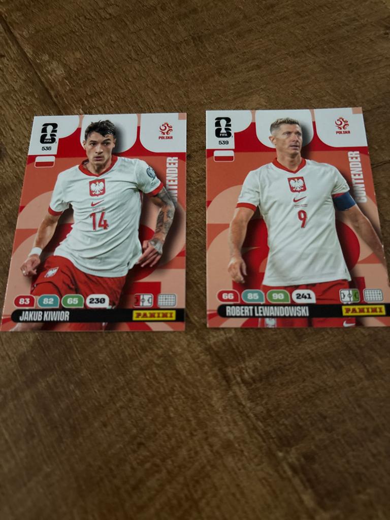 Panini Adrenalyn WK 2026 Polen - Lewandowski & Kiwior, Ophalen of Verzenden, Zo goed als nieuw, Buitenlandse clubs, Spelerskaart
