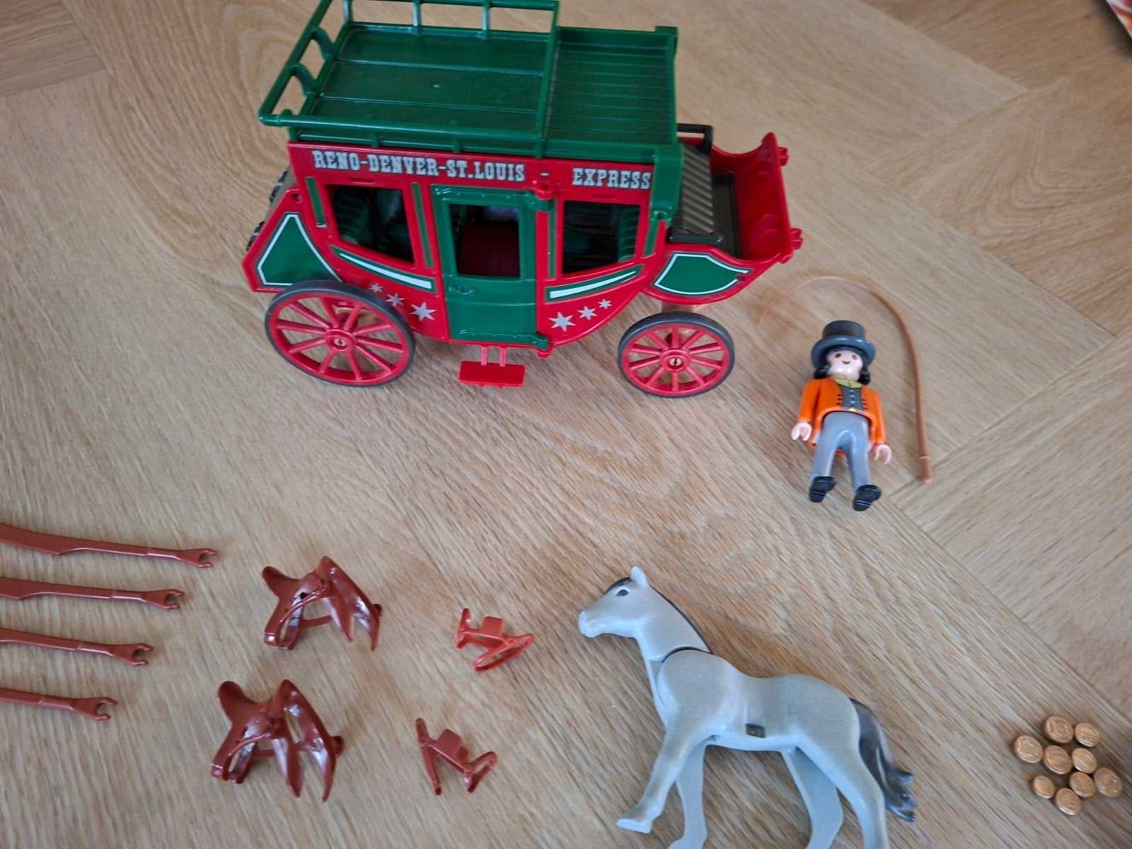Playmobil Western Postkoets 4399, Kinderen en Baby's, Speelgoed | Playmobil, Complete set, Voertuig, Zo goed als nieuw, Historisch