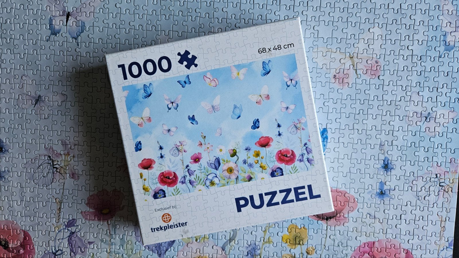 Smidt Imex puzzel vlinders en klaprozen, Ophalen of Verzenden, 500 t/m 1500 stukjes, Zo goed als nieuw, Legpuzzel