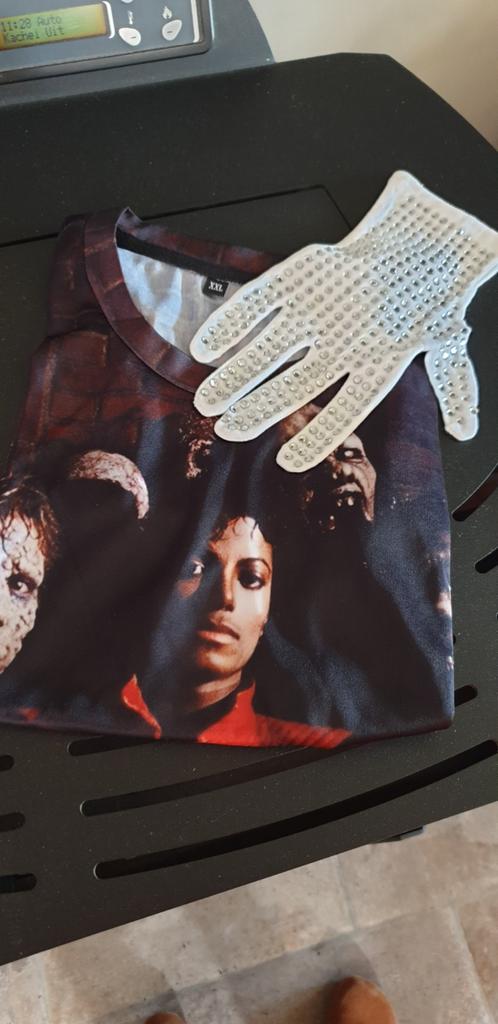Michael Jackson Thriller T-Shirt & Glitter Handschoen XXL, Verzamelen, Ophalen of Verzenden, Zo goed als nieuw, Kleding