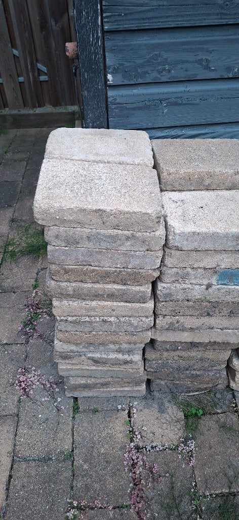 Gebruikte terrastegels van beton, Tuin en Terras, Ophalen, Gebruikt, 10 m² of meer, Beton