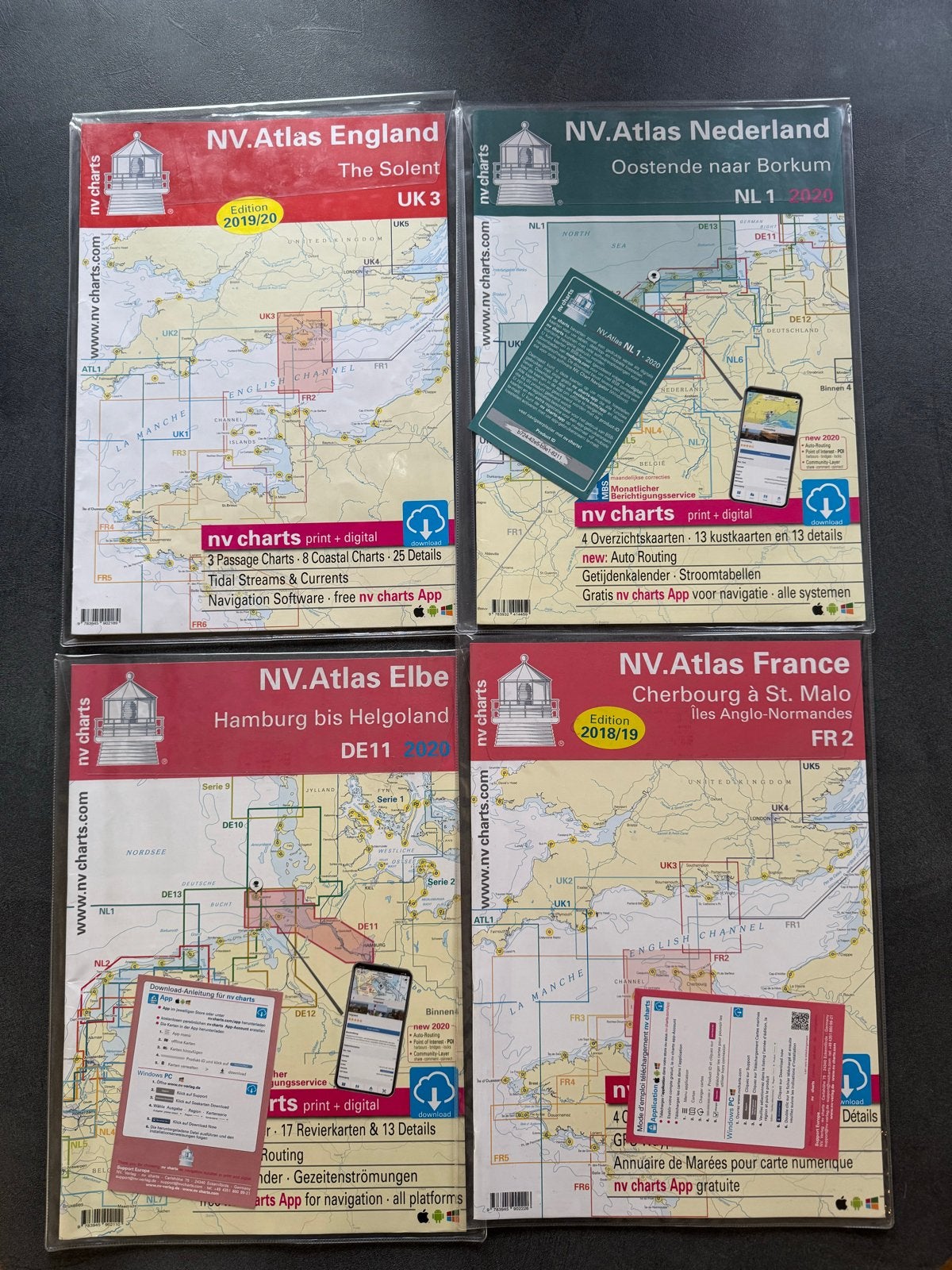 NV.charts en Imray zeekaarten (diverse gebieden), Ophalen of Verzenden, Nieuw, Overige typen
