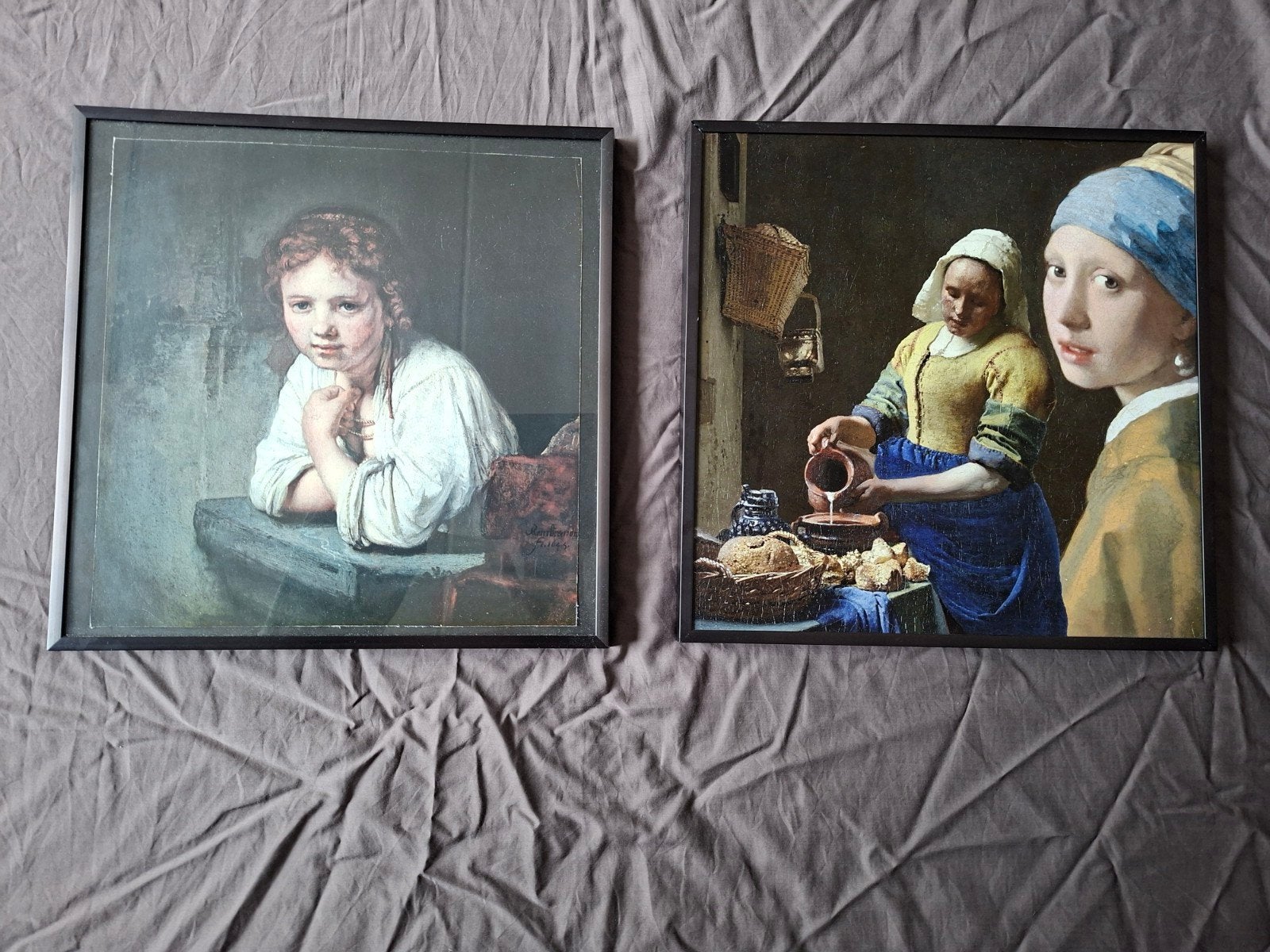 Twee prenten van Hollandse grootmeesters, 33,5 x 33,5 cm, Antiek en Kunst, Kunst | Schilderijen | Klassiek, Portret of Personen