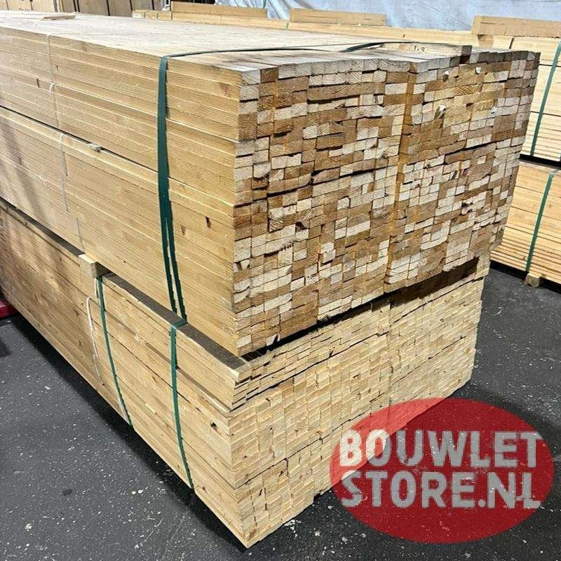 Vuren latten | panlat plafondlat | geegaliseerd | 22x42mm, Doe-het-zelf en Verbouw, Hout en Planken, Minder dan 25 mm, Overige typen