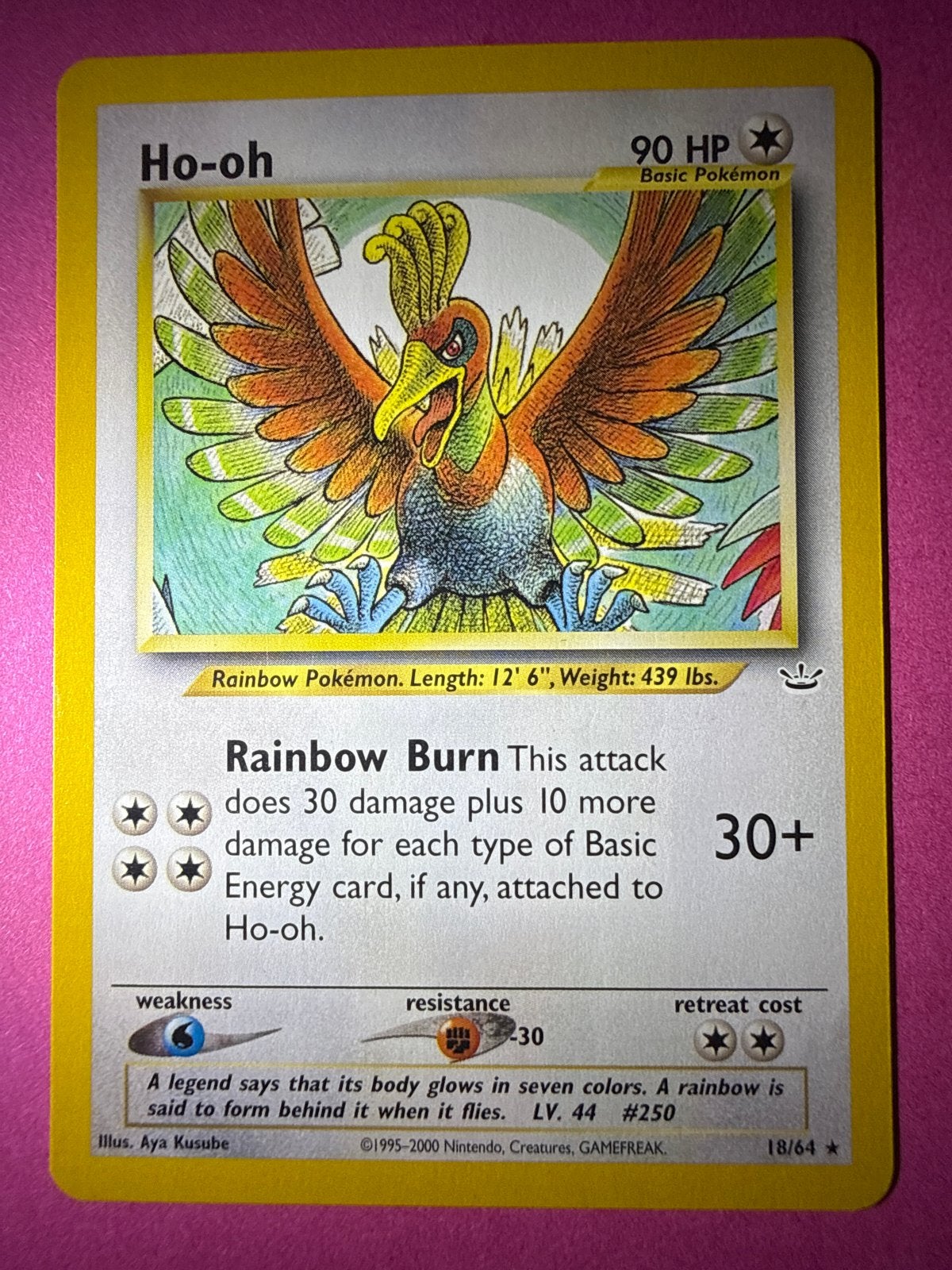 Ho-oh Pokémon kaart - Neo Revelation 18/64 (Engels), Ophalen of Verzenden, Gebruikt, Losse kaart