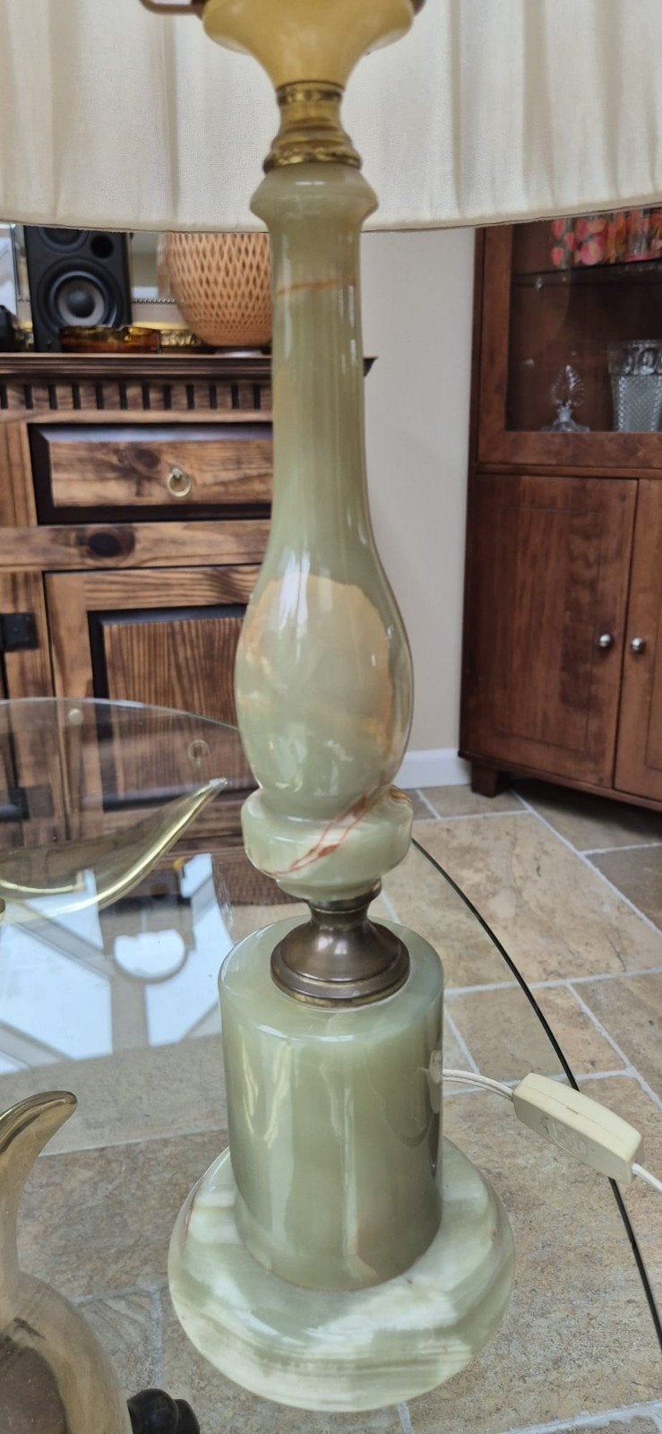 Groene Marmeren Lamp, Ophalen of Verzenden
