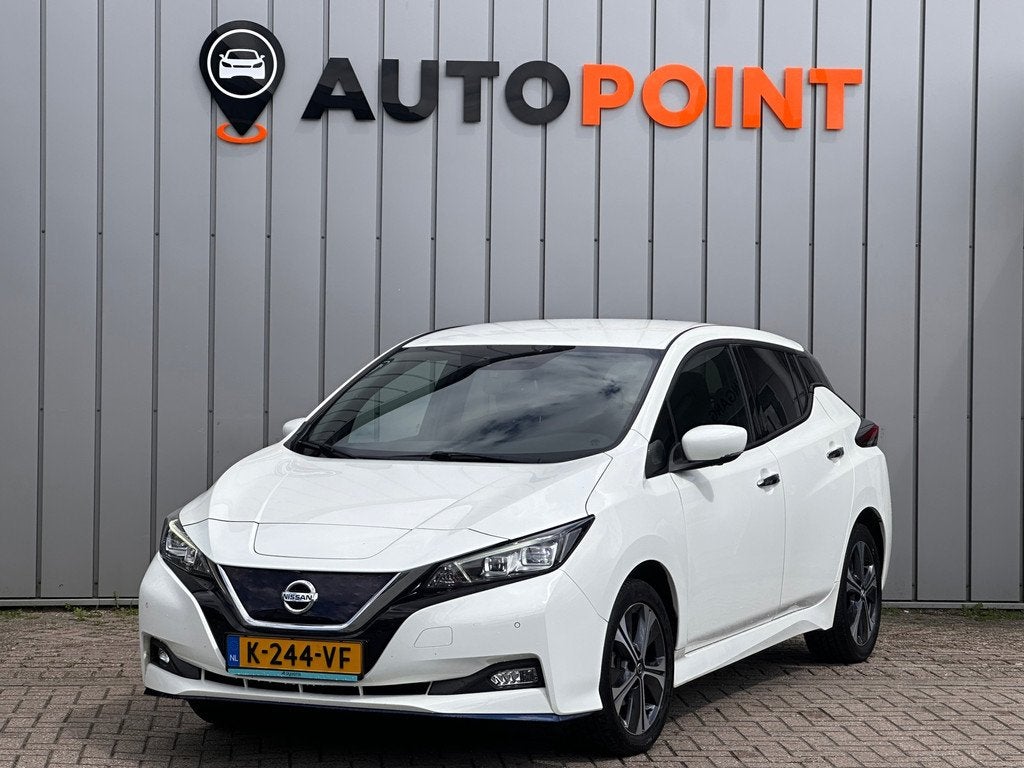 Nissan LEAF E+ N-Connecta 62 kWh 1E EIG 92%SOH DEALEROND ORG, Auto's, Nissan, Gebruikt, Zwart, 133 min, Wit