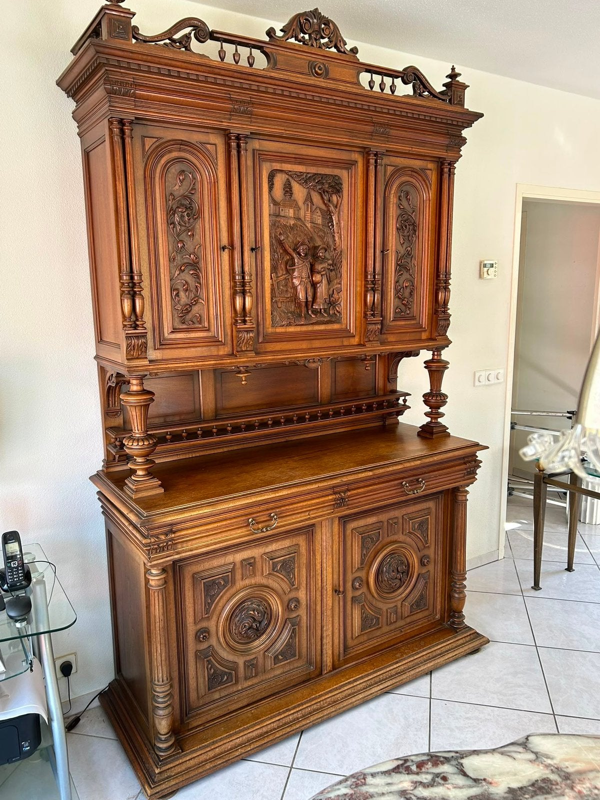 Antieke Henry Deux kast, Ophalen