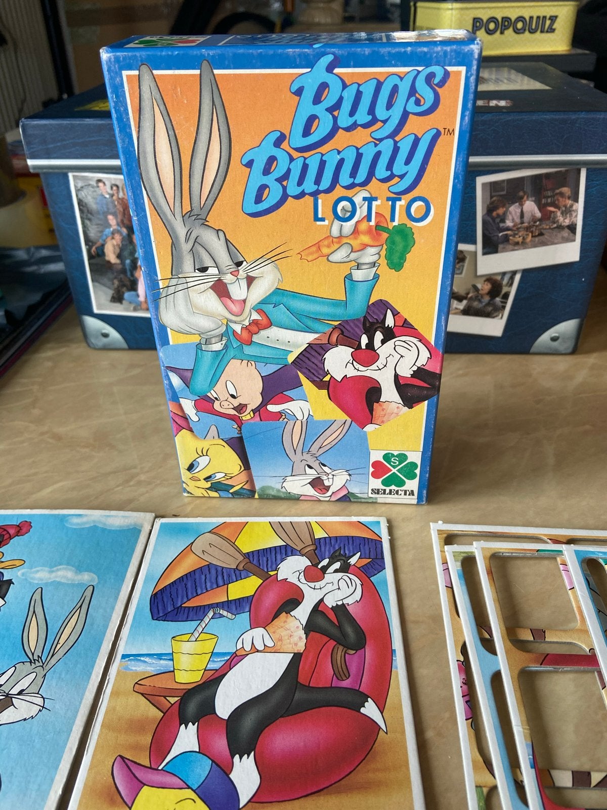 Bugs Bunny Lotto Gezelschapsspel - Vintage Selecta, Een of twee spelers, Ophalen of Verzenden, Gebruikt