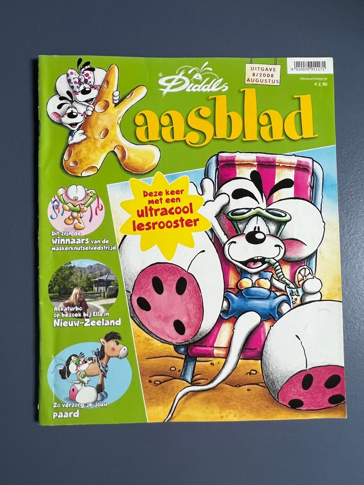 Diddl's Kaasblad - Uitgave 8/2008 Augustus, Ophalen of Verzenden, Verschillende figuren, Gebruikt, Papier, Kaart of Schrift