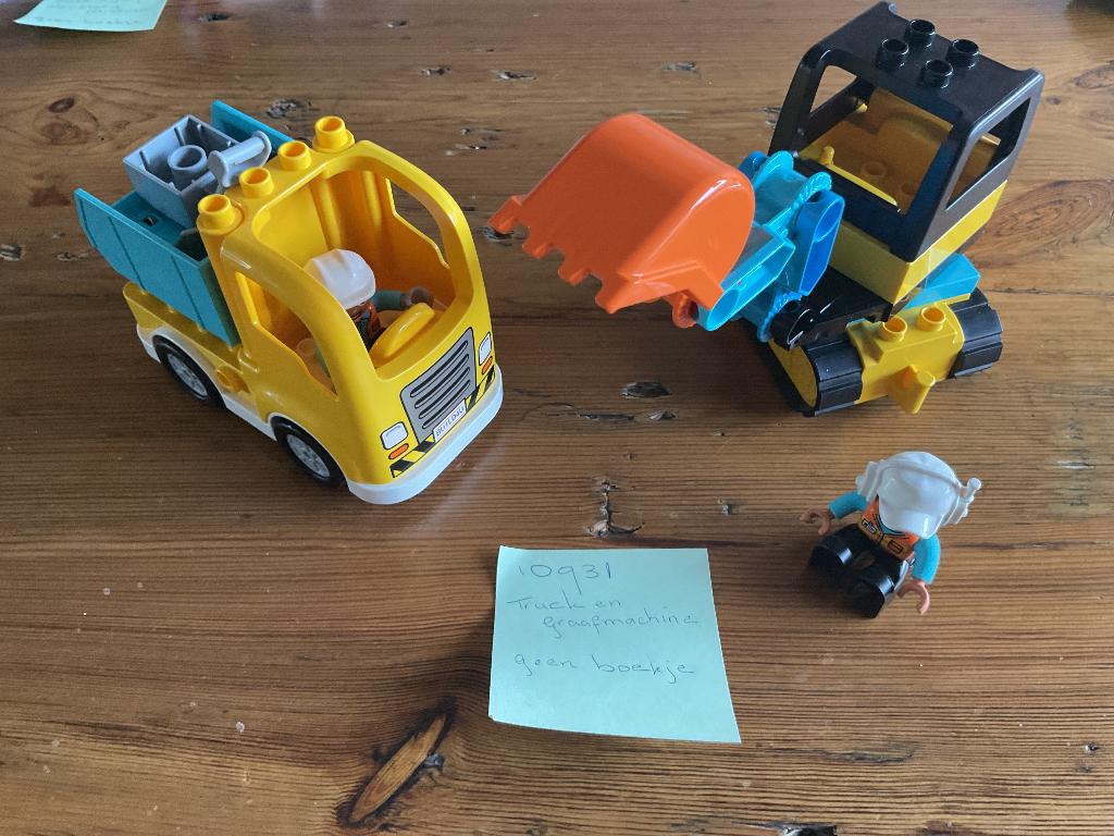 Duplo Truck & Graafmachine, Kinderen en Baby's, Speelgoed | Duplo en Lego, Ophalen, Zo goed als nieuw, Duplo