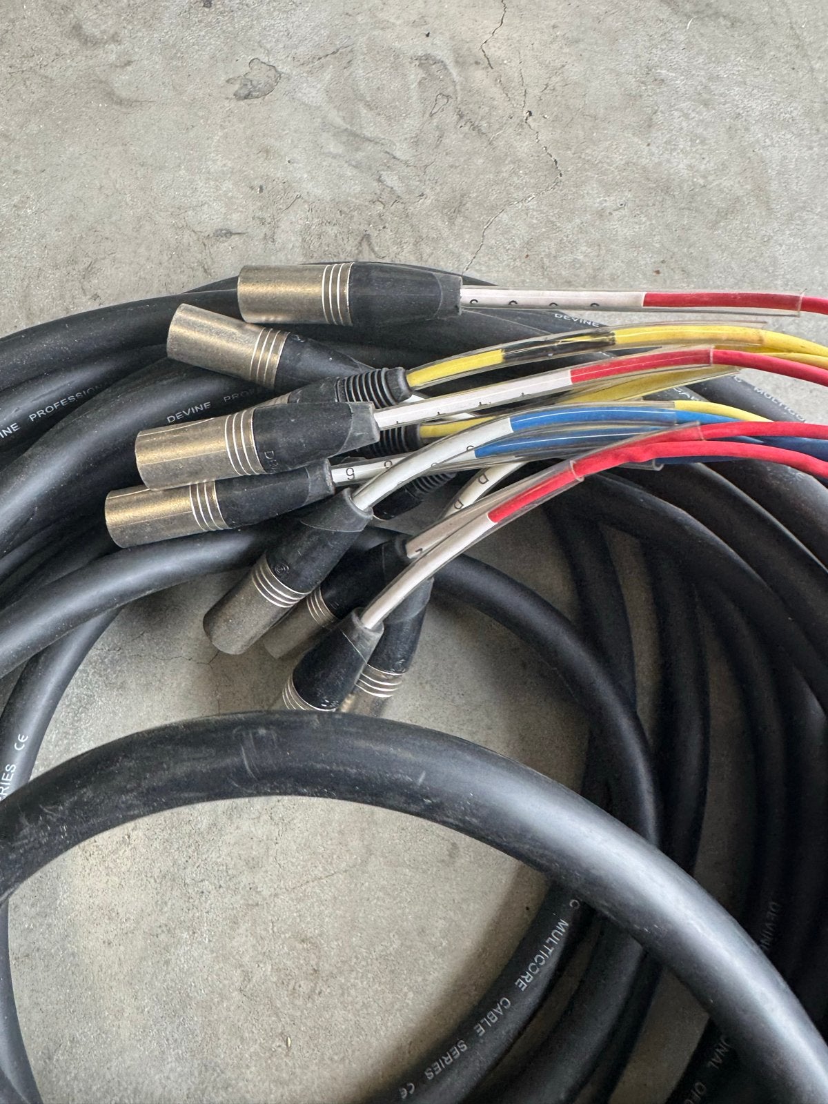 2x Multikabel met stageblock 10 meter, Ophalen, Gebruikt, Microfoon