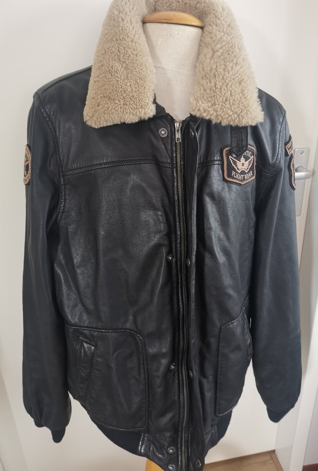MAX echt leren pilotenjack maat 3XL, Kleding | Heren, Verzenden, Zwart, MAX, Jas of Mantel
