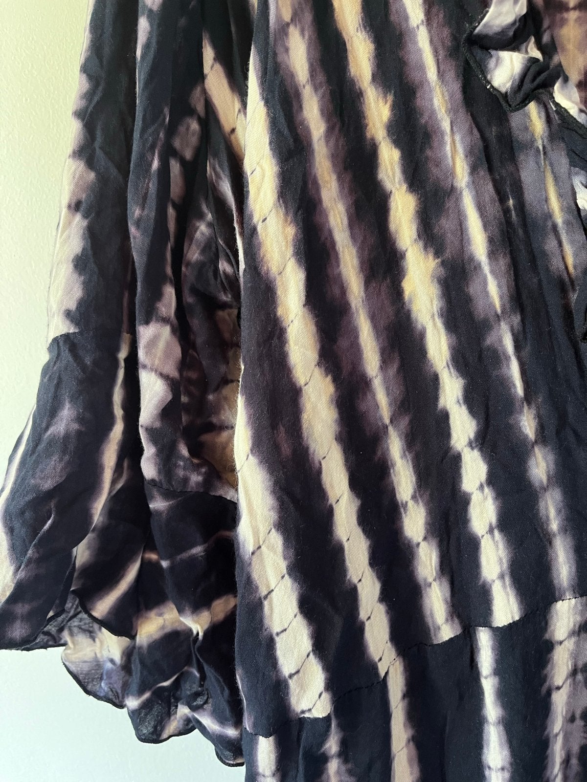 Bindi Tie-Dye Maxi Jurk - Zwart/Wit, Maat L/XL, Blauw, Maat 42/44 (L), Ophalen of Verzenden, Zo goed als nieuw