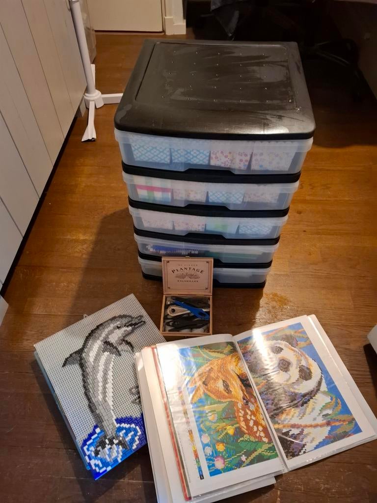Grote hoeveelheid Ministeck met voorbeeldboeken, Hobby en Vrije tijd, Ophalen, Box-set
