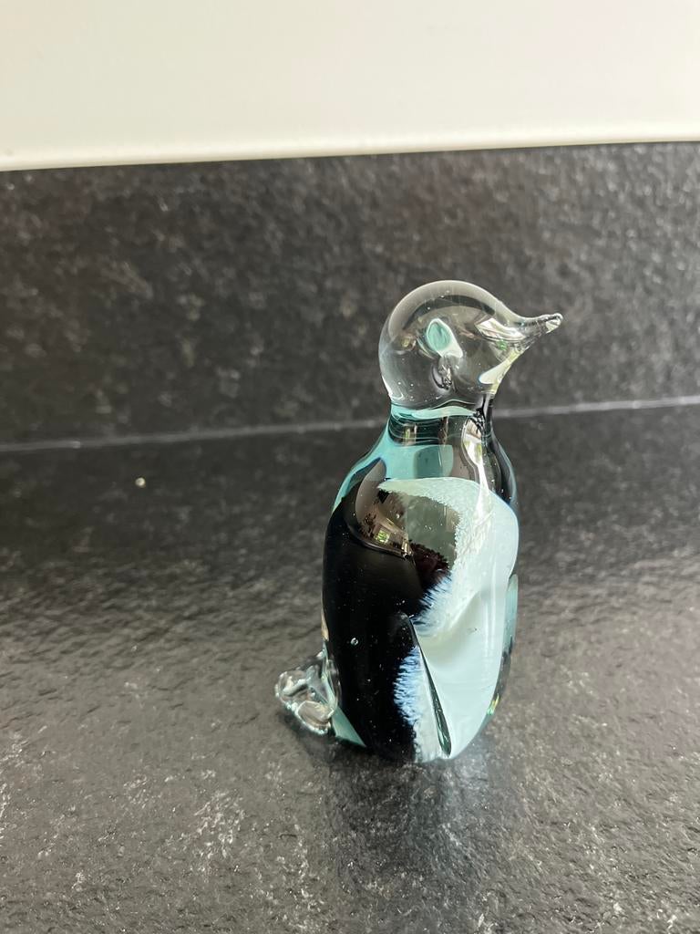 Glazen Pinguïn Beeldje - Decoratief Kunstobject, Ophalen of Verzenden