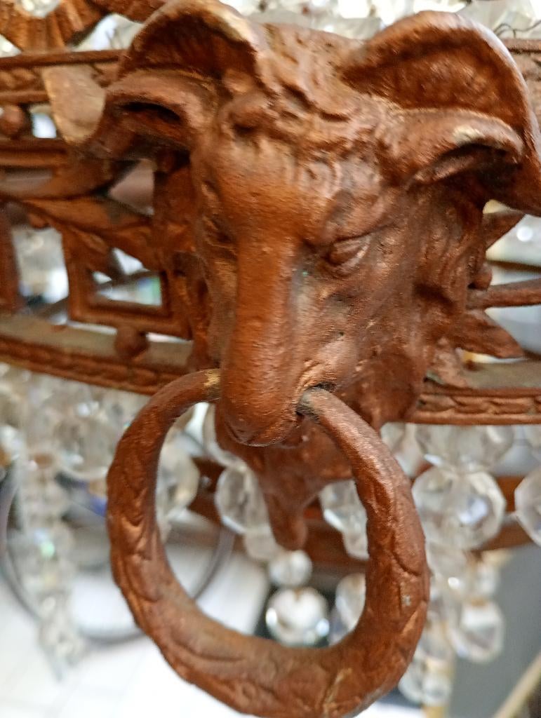 Kristallen kroon lamp, Huis en Inrichting, Ophalen, Gebruikt, Overige materialen, 50 tot 75 cm