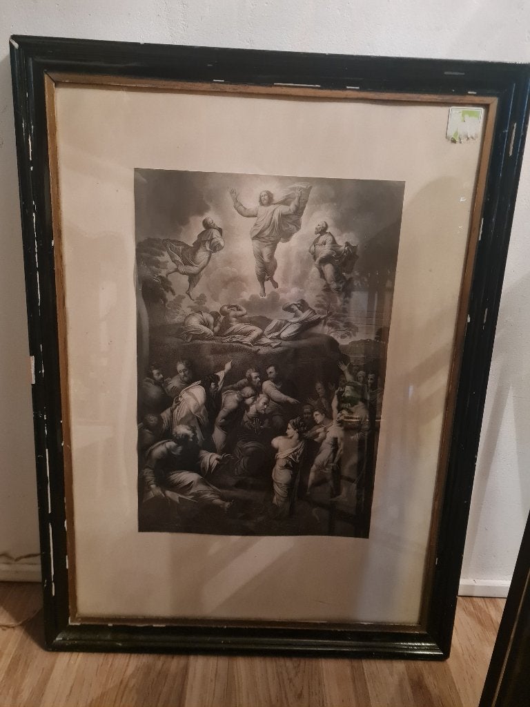 Antieke lijst met glas, Heikant 21 Kaatsheuvel, Gebruikt, 60 cm, Belle Vieille Brocante