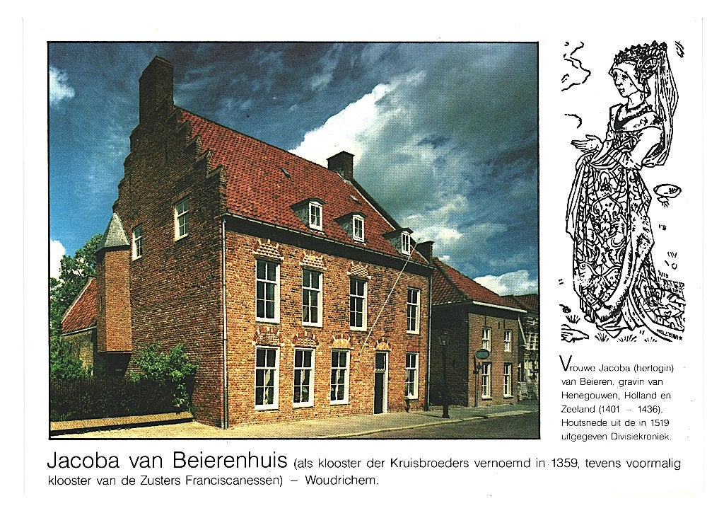 37731 Woudrichem N Br Jacoba van Beierenhuis  niet gelopen, Ophalen of Verzenden, 1960 tot 1980, Ongelopen, Noord-Brabant